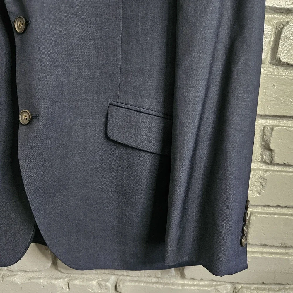 Ted Baker London Mens Blazer 40R No Ordinary Joe Blue Wool Sport Coat Jacket‎